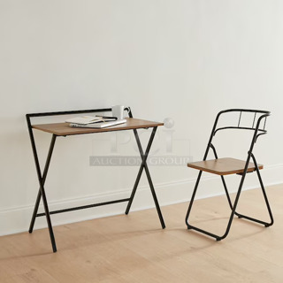 Style Selections 33-in Brown Casual Poplar Computer Desk with Chair. 2x your Bid