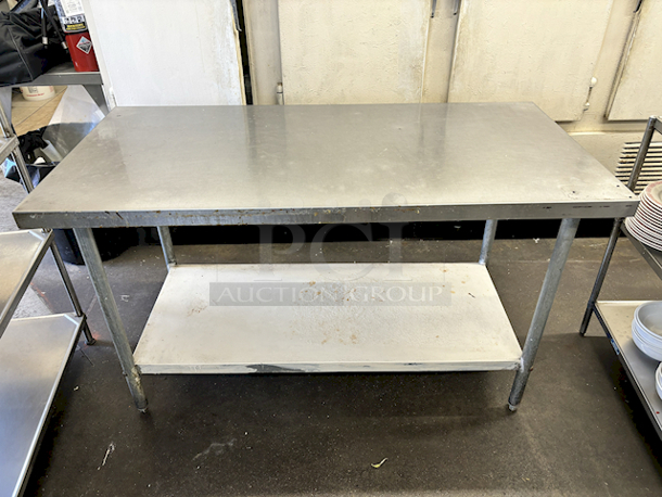 5ft Duke E-400M Stainless Steel Work Table With Under-shelf. 60x29-1/2x35 - Image 1 of 4