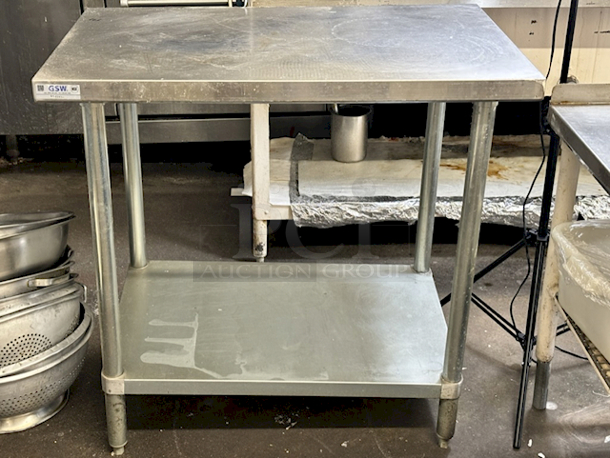 GSW WT-E2436 36" Stainless Steel Work Table With Under-Shelf. 36"W x 24"D x 35"H - Image 4 of 5