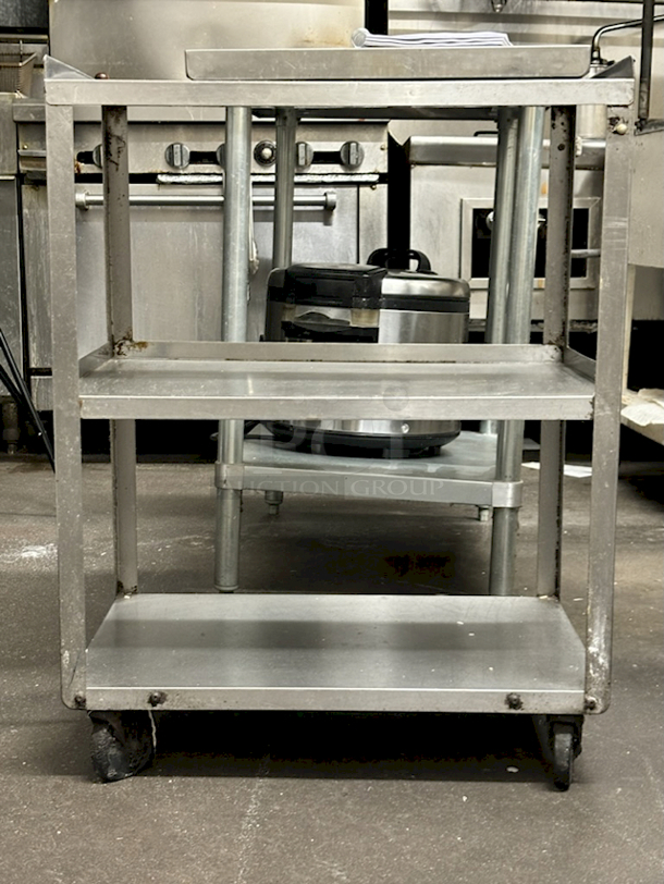 Mobile Equipment Stand With Under-Shelves On Commercial Casters.   - Image 3 of 6