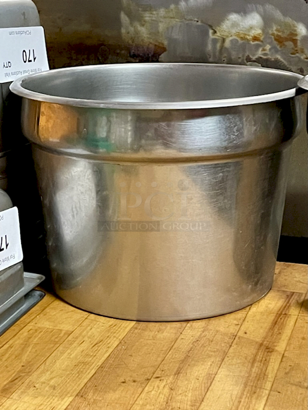 SWEET! 2 Bain Marie/Vegetable Inset Pots, 11 & 7-1/4qt. 2x Your Bid - Image 3 of 3