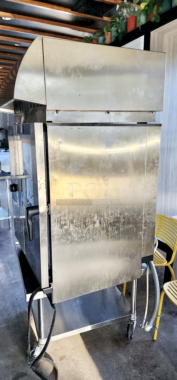 DEAL OF THE DAY! Lightly Used in AMAZING/WORKING CONDITION! Rational iCombi Pro 6 Pan Half-Size Electric Combi Oven with Stand and Ultravent Plus Ventless Hood - 208/240V, 1 Phase, 3/4" Water Connection. FEATURES: Energy Star Qualified, NSF Listed, Programmable, Self Cleaning, WiFi Enabled
*Located In Bakersfield, CA.*
*In-Person Pick-up & Shipping Available*
 - Image 3 of 11