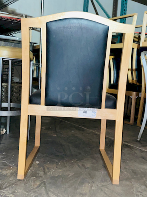 LOT of 14! Beautiful Padded Wood Chairs
21x21-1/4x38” (18-1/2” Seat Height)
14x Your Bid.
 - Image 3 of 6