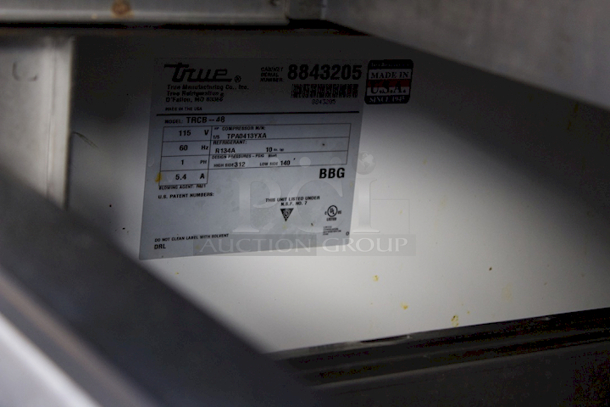 True TRCB-48 48" Chef Base w/ (2) Drawers - 115v. Tested. Turns On drops Down To Temp. - Image 7 of 7