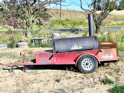 SMOKING DEAL!! BBQ Smoker Trailer. Includes Front Gear Storage Area. 