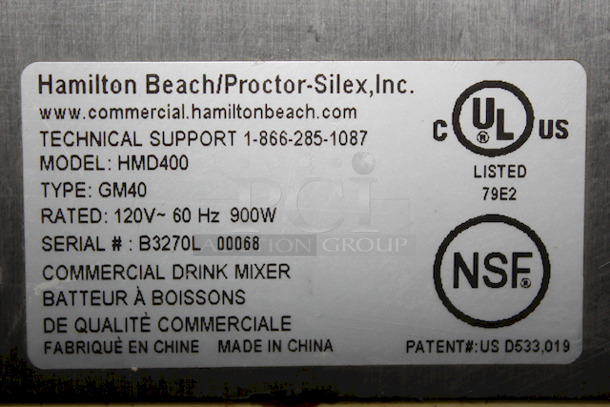 AMAZING! Hamilton Beach HMD400 Countertop Drink Mixer w/ (3) Spindles & (3) Speeds, 120v. In Working Order. 12-1/2x9x20 - Image 4 of 5