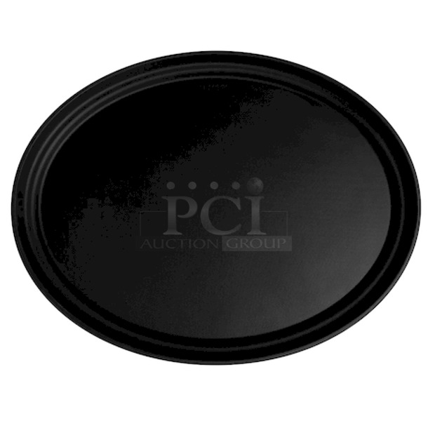 NICE! Oval Serving Tray - 22x27" Black Satin.

Items have normal wear and tear. - Image 4 of 4