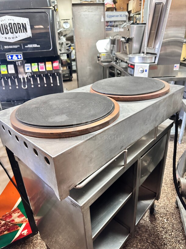 Working Morice Dual Electric Crepe Maker 220 Volt  - Image 4 of 5