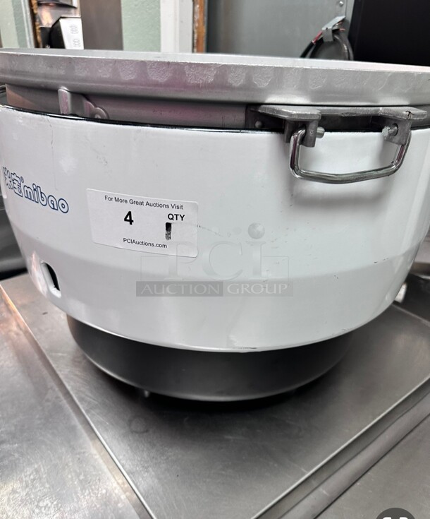 New Mibao 55 Cup Commercial Rice Cooker, Natural Gas, Aluminum Exterior, Natural Gas NSF Working - Image 5 of 6