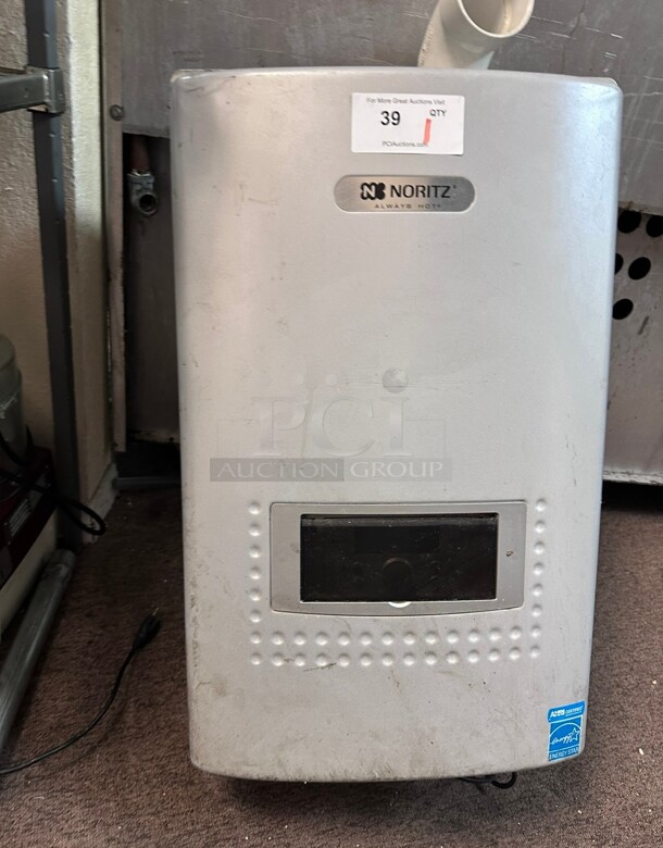Noritz 11.1 GPM 199900 BTU 120 Volt Commercial Natural Gas Condensing Tankless Water Heater NSF Tested and Working - Image 2 of 7