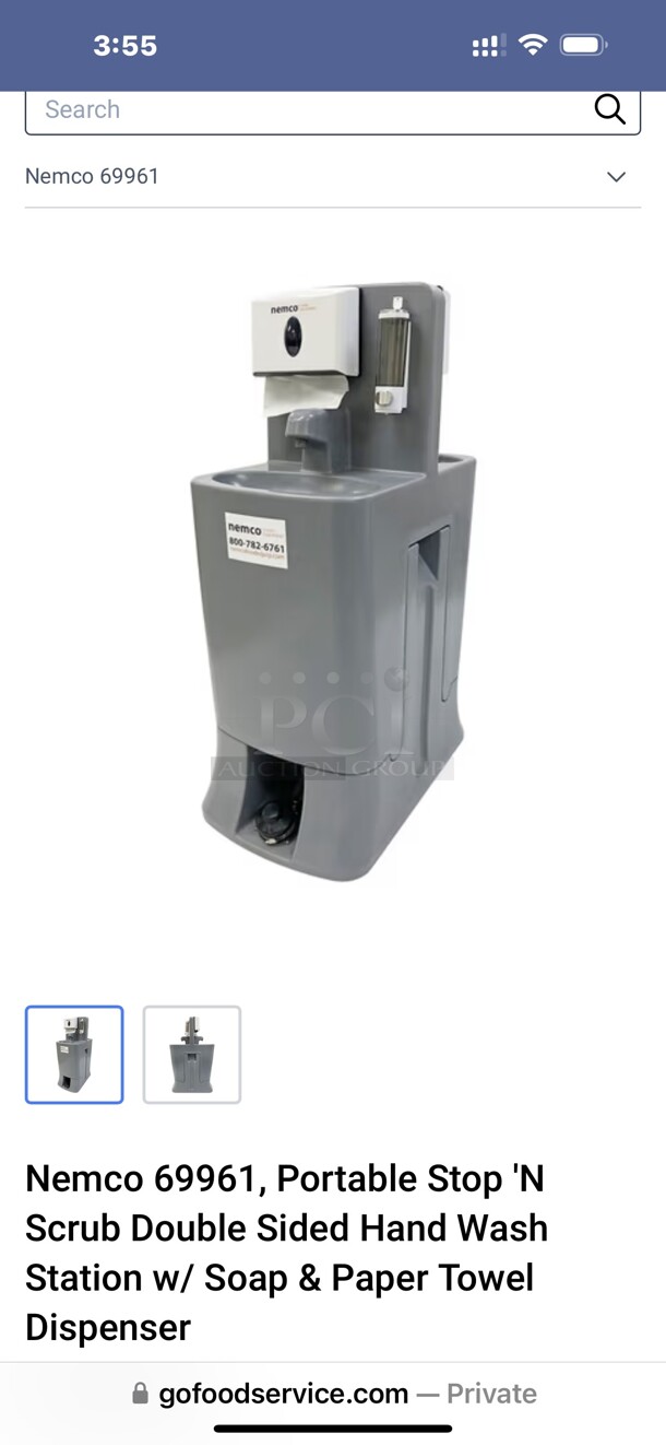 New In Box Nemco 69961 Stop N Scrub Portable Handwashing & Sanitizing Station 30 Gallon NSF - Image 8 of 9