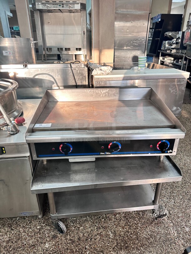 Certified Working! Star Max Commercial 36 inch Electric Heavy Duty Flat Grill Griddle NSF With 1 Inch Steel Top 220 Volt   - Image 4 of 7
