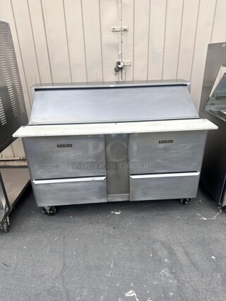Traulsen UPT6024-DD 60 inch Sandwich/ Salad Prep Table w/ Refrigerated Base, 115v Working