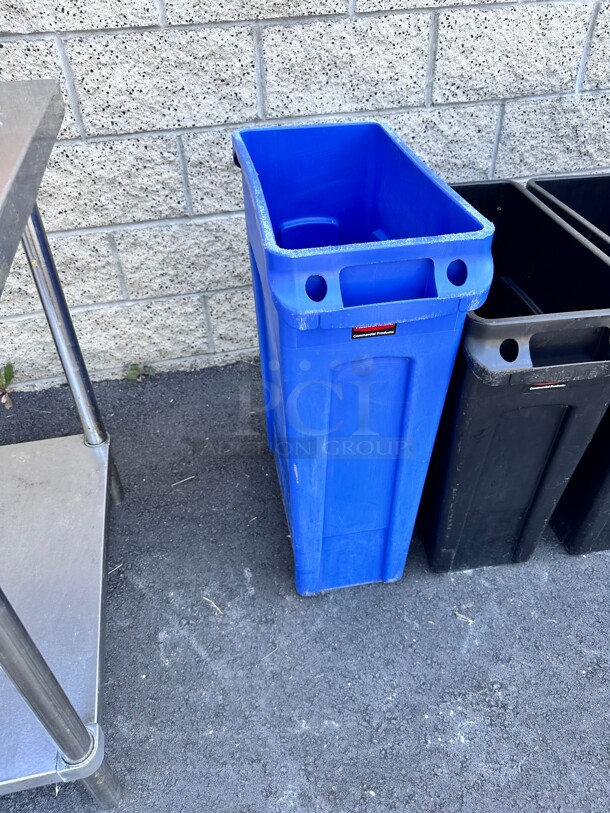 Blue Trash Container  - Image 2 of 4