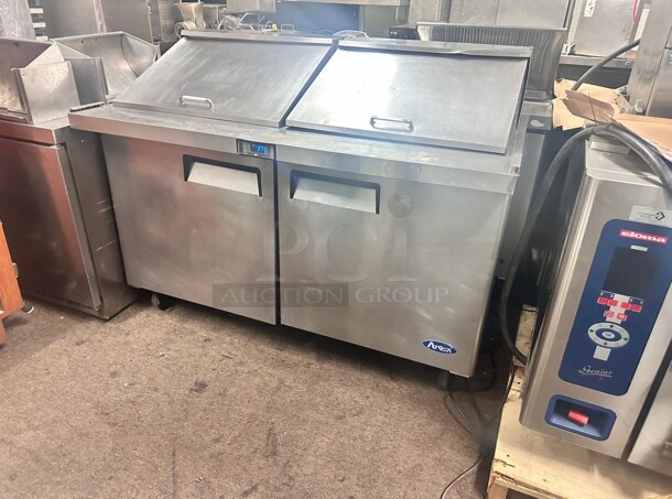 Atosa MSF8307GR 60" Double Door Sandwich/Salad Mega Top Prep Table 115 Volt Working - Image 1 of 11