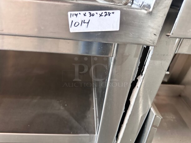 Commercial Stainless Steel Table with  Sink 
114x30x28 - Image 4 of 6