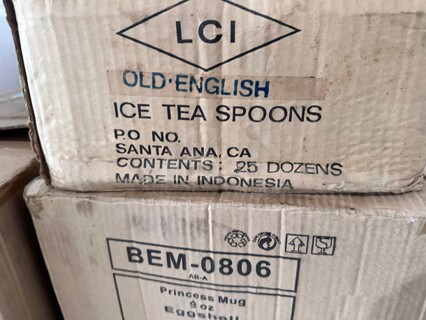 New Old English Stainless Steel Heavy Weight Iced Tea Spoon 12 per Box