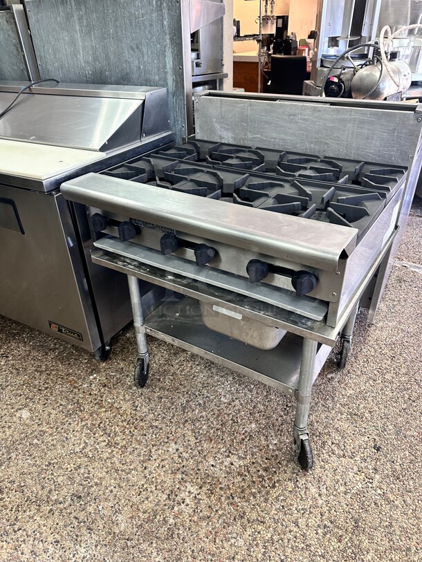 American Range 36" Counter Top Gas 6 Burner Working - Image 2 of 7