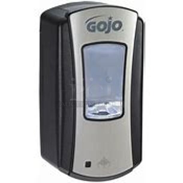 One NEW Gojo Chrome/Black Touchless Hand Soap Dispenser. 