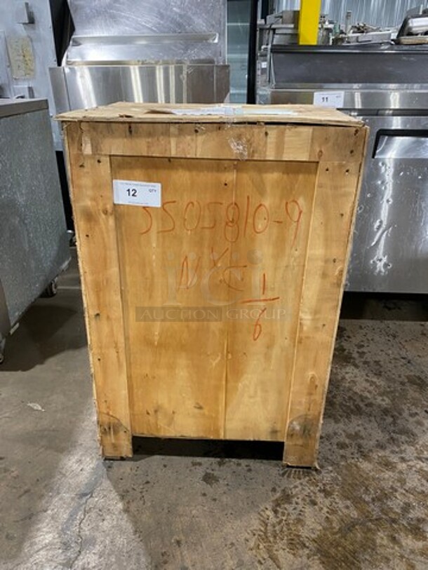 AWESOME! BRAND NEW! IN THE CRATE! Commercial Planetary Mixer! With Whisk, Paddle And Spiral Hook Attachment! With Mixing Bowl And Bowl Guard! Stainless Steel! Model: WGB30 110V - Image 1 of 10