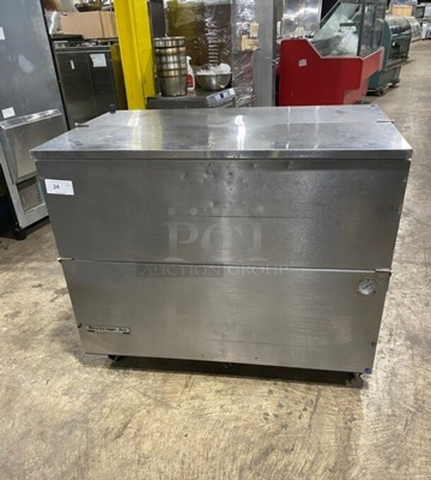 Beverage Air Single Side Access Milk Cooler! Stainless Steel! On Casters! Model: SM49N 115V 60HZ 1 Phase - Image 1 of 8