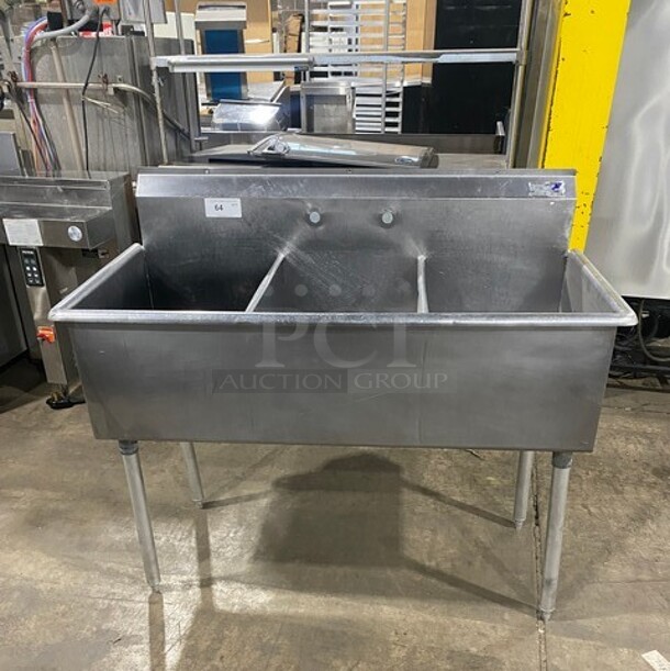 Stainless Steel 3 Compartment 
Dishwashing Sink! - Image 1 of 8