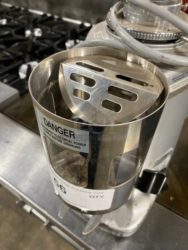 Mazzer Luigi Commercial Countertop Coffee Bean Grinder! Stainless Steel Body! Model: SUPERJOLLYTIMER SN: 1228098 120V 60HZ 1 Phase - Image 5 of 9