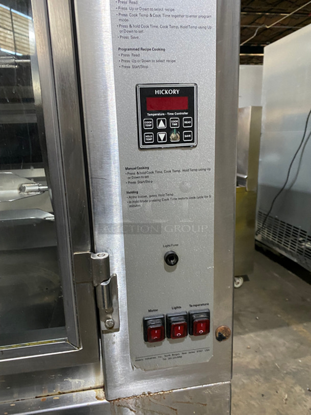Hickory Commercial Natural Gas Powered Rotisserie Oven! With 2 View Through Doors! All Stainless Steel! On Casters! Model: N/5.8G SN: 58009  - Image 6 of 9