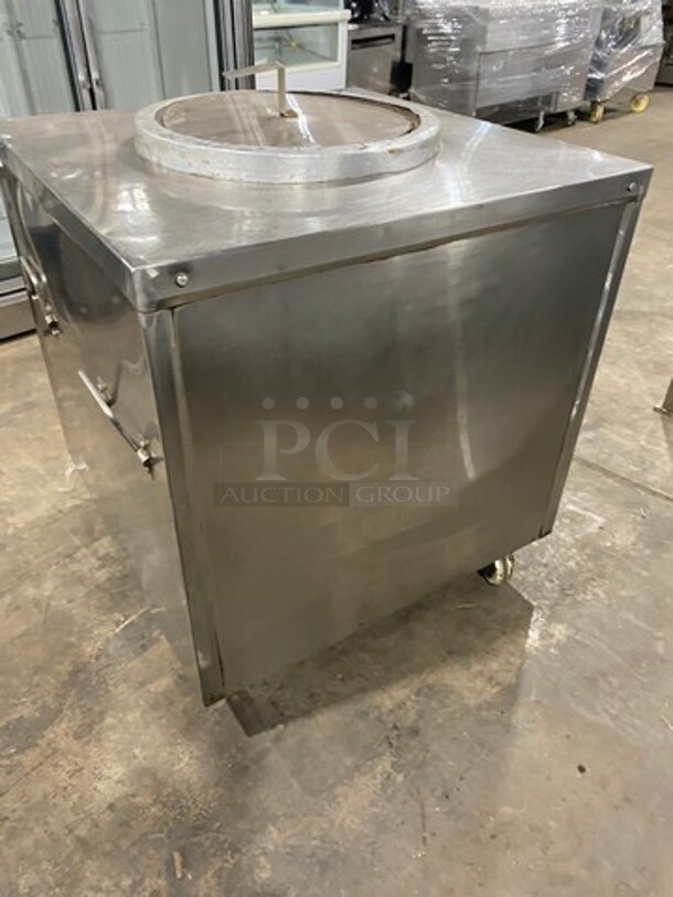 NICE! Bharat Overseas Commercial Gas Powered Tandoor Oven! With Lid! Solid Stainless Steel! On Casters! Model: TD166 - Image 2 of 10