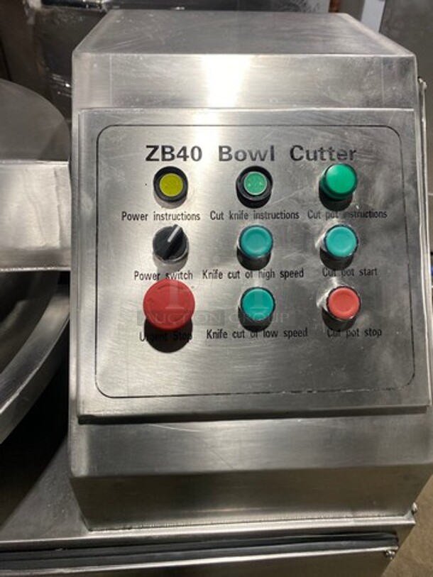 Nice! Late Model! Jixiang Commercial Countertop Buffalo Chopper! All Stainless Steel! Model ZB40 Serial 2019072! 240V! Working When Removed! - Image 6 of 9
