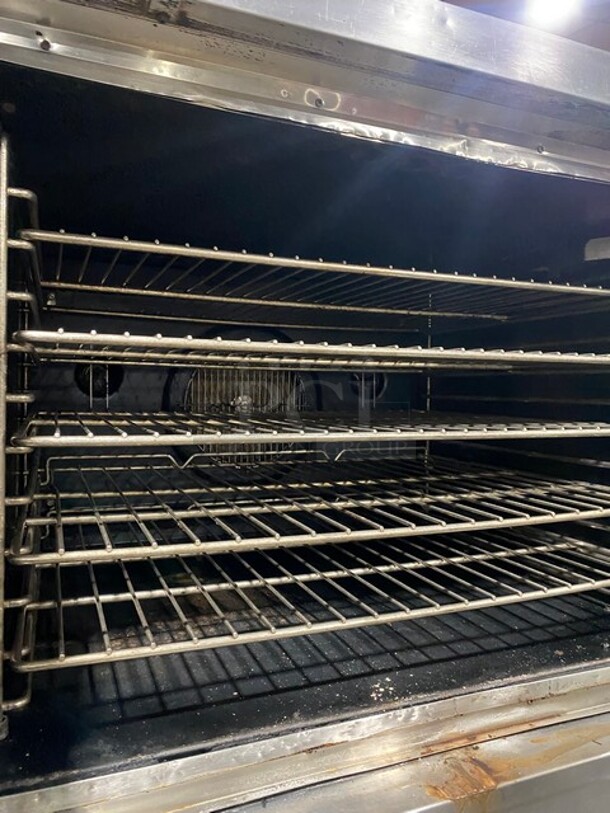 2 Blodgett Stainless Steel Commercial Natural Gas Powered Full Size Convection Ovens w/ View Through Doors, Metal Oven Racks and Thermostatic Controls. 2 Times Your Bid! - Image 6 of 9