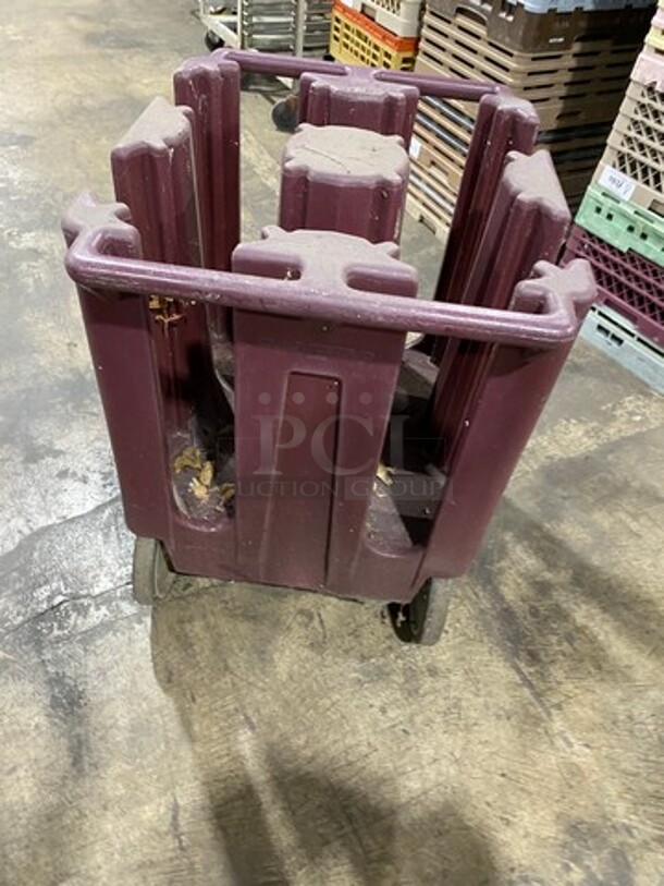 Cambro Poly Dish Transport Cart! On Casters! - Image 3 of 5