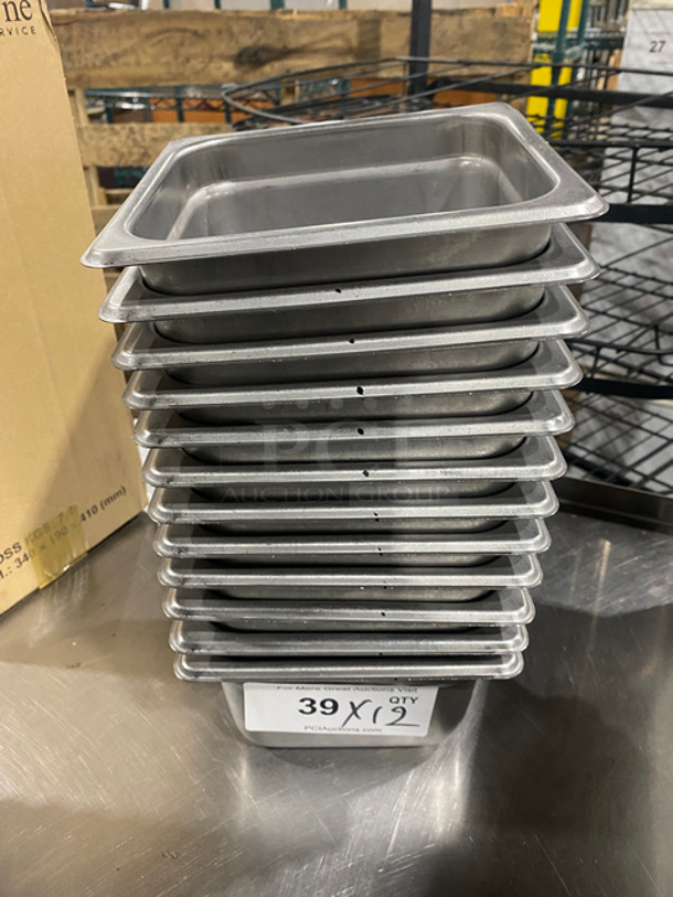 Browne Commercial Steam Table/ Prep Table Pans! All Stainless Steel! 12x Your Bid!