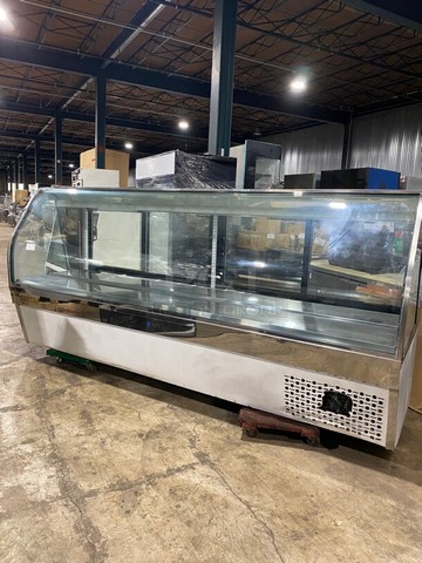NICE! Custom Cool Commercial Refrigerated Bakery/ Deli Display Case Merchandiser! With Curved Front Glass! With Rear Access Doors! Stainless Steel Body! Model: CGD10SC SN: K0607803 115V 60HZ 1 Phase - Image 1 of 10