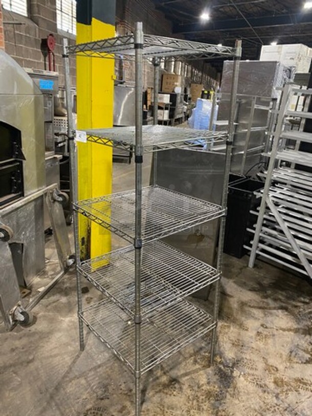 Metro 5 Tier Shelf! On Legs! BUYER MUST DISMANTLE! PCI CANNOT DISMANTLE FOR SHIPPING! PLEASE CONSIDER FREIGHT CHARGES! - Image 2 of 6