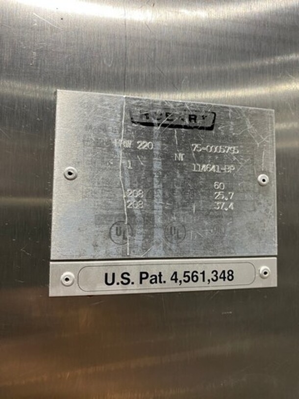 WOW! Hobart Commercial Electric Powered Rotisserie Machine! With Lower Food Warmer! All Stainless Steel! On Casters! Model: HRW220 SN: 750005795 208V  - Image 10 of 11