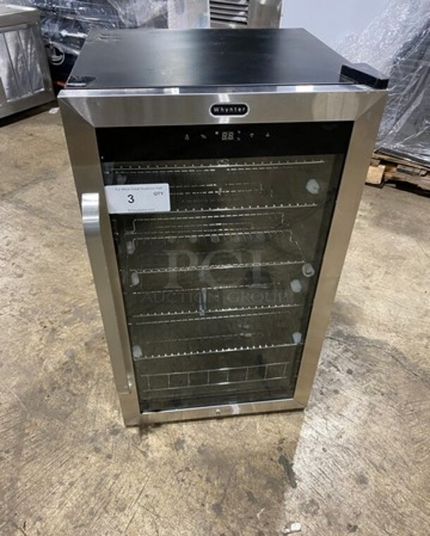 NEW! OUT OF THE BOX! SCRATCH-N-DENT! Whynter Commercial Single Door Reach In Cooler Merchandiser! With View Through Door! With Poly Coated Racks! 121 Can Capacity! Model: BR1211DS - Image 1 of 7