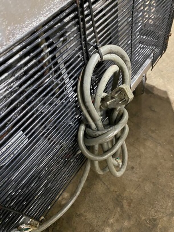 Turbo Air Refrigerated Salad Bar Island! With Double Over Head Shelf Storage! Single Door Storage Space Underneath! All Stainless Steel! On Casters! Model: MST28 115V - Image 10 of 10