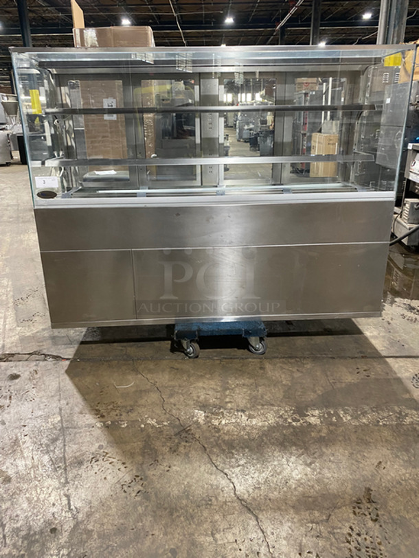 GREAT FIND! RPI Commercial Refrigerated Grab-N-Go Open Show Case Merchandiser! With 4 Rear Access Doors! With 3 Drawer Storage Space Underneath! Stainless Steel Body! Model: VICD627RSQRR SN: 01139388 115V 60HZ 1 Phase