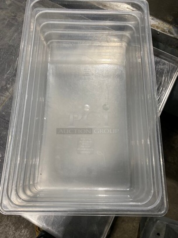 Cambro Clear Poly 1/1x6" Food Containers! 4x Your Bid! - Image 4 of 8