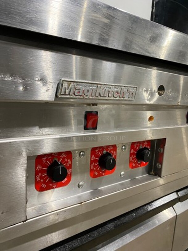 MagiKitch'n Commercial Countertop Gas Powered Flat Top Griddle! With Back And Side Splashes! All Stainless Steel! WORKING WHEN REMOVED! - Image 6 of 9