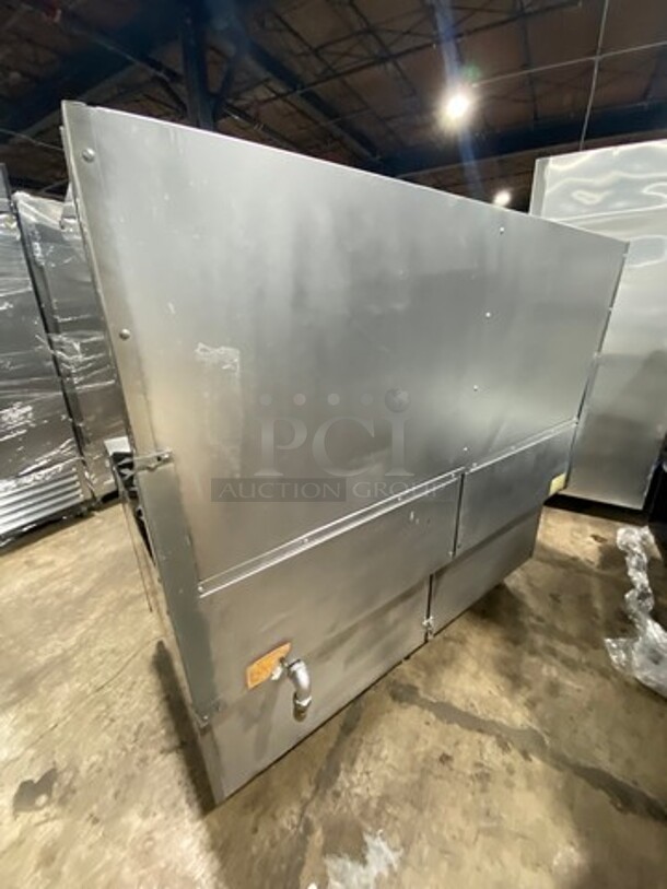 Southbend Commercial Natural Gas Powered 12 Burner Stove! With Raised Back Splash And Salamander Shelf! With 2 Full Size Oven Underneath! All Stainless Steel! On Casters! Working When Removed! - Image 4 of 10