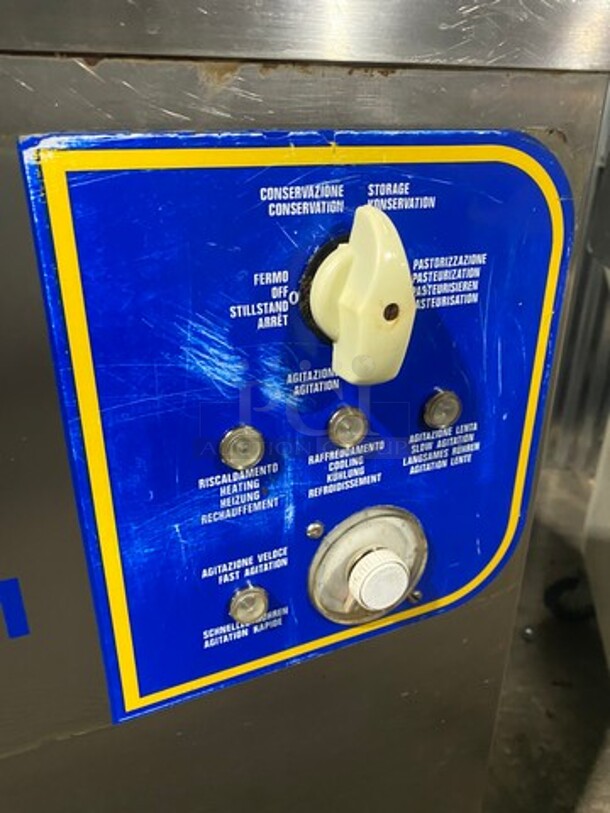 FAB! Carpigiani Commercial Floor Style Gelato Cream Cooker/Pasteurizer! All Stainless Steel! Model PASTOCREMA 55 Serial 387735! 220V 3 Phase! On Casters! - Image 7 of 10