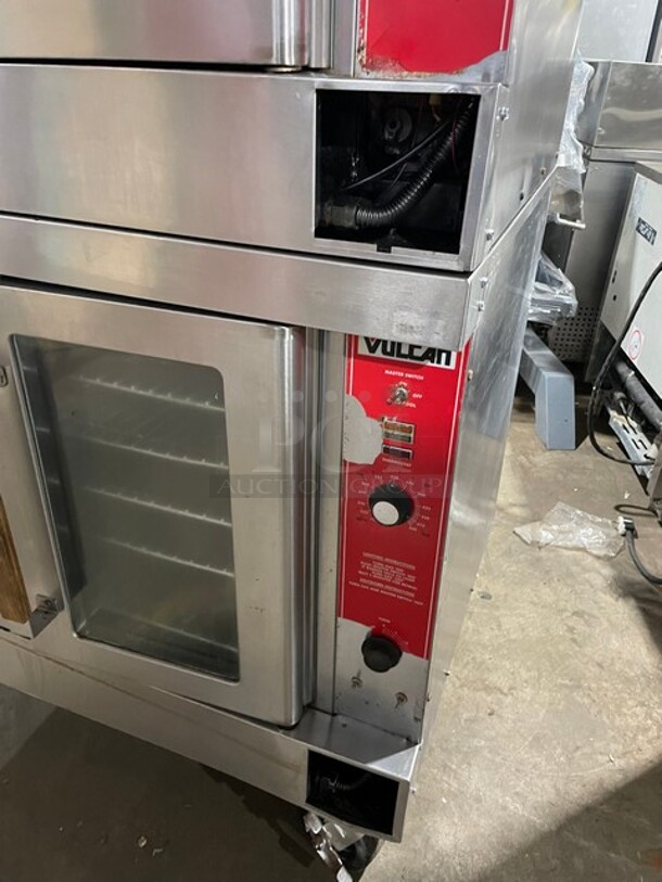 Vulcan Commercial Natural Gas Powered Double Stacked Convection Ovens! All Stainless Steel! On Casters! 2x Your Bid Makes One Unit!  - Image 8 of 9