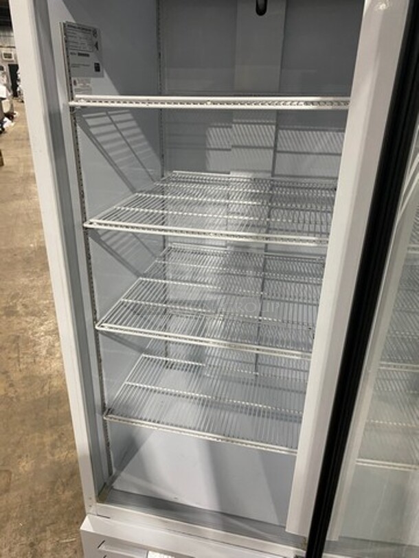 Beverage Air Commercial Single Door Reach In Freezer Merchandiser! With View Through Door! Poly Coated Racks! Model: MMF231W SN: 10507414 115V 60HZ 1 Phase - Image 5 of 8