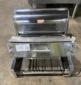 Berkel Commercial Countertop Bread Loaf Slicer! Model: MB3/8 SN: 9211110100766 115V 60HZ 1 Phase