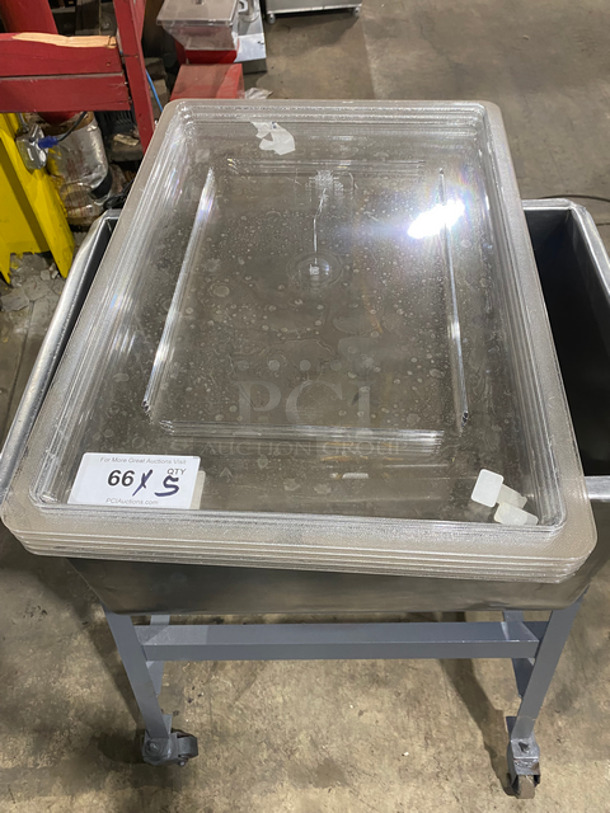 Large Poly Clear Food Pan Covers! 5x Your Bid!
