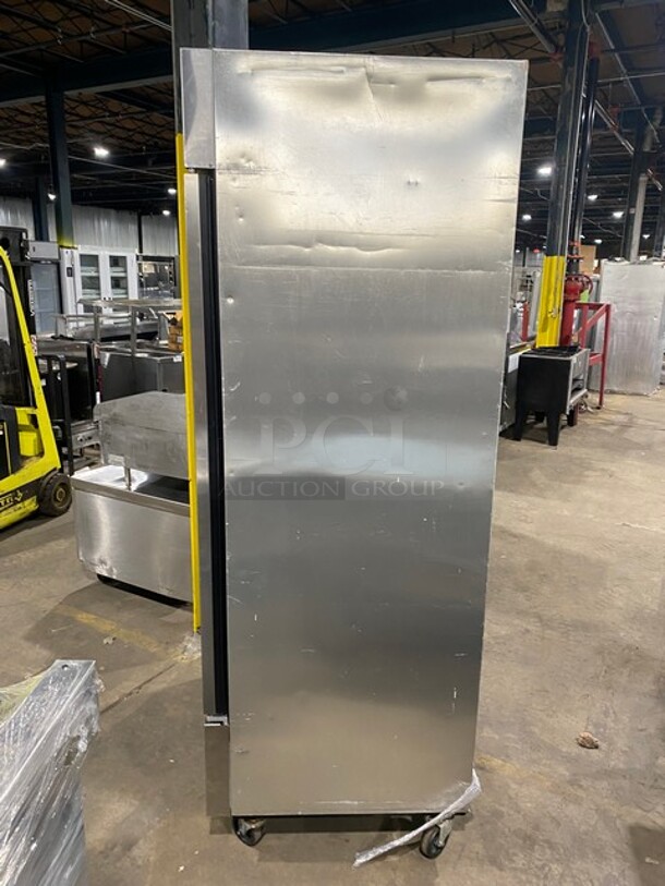 True Commercial 2 Door Reach In Cooler! With Poly Coated Racks! All Stainless Steel! On Casters! Working When Removed! Model: T35 SN:7018068 115V 1PH - Image 2 of 9