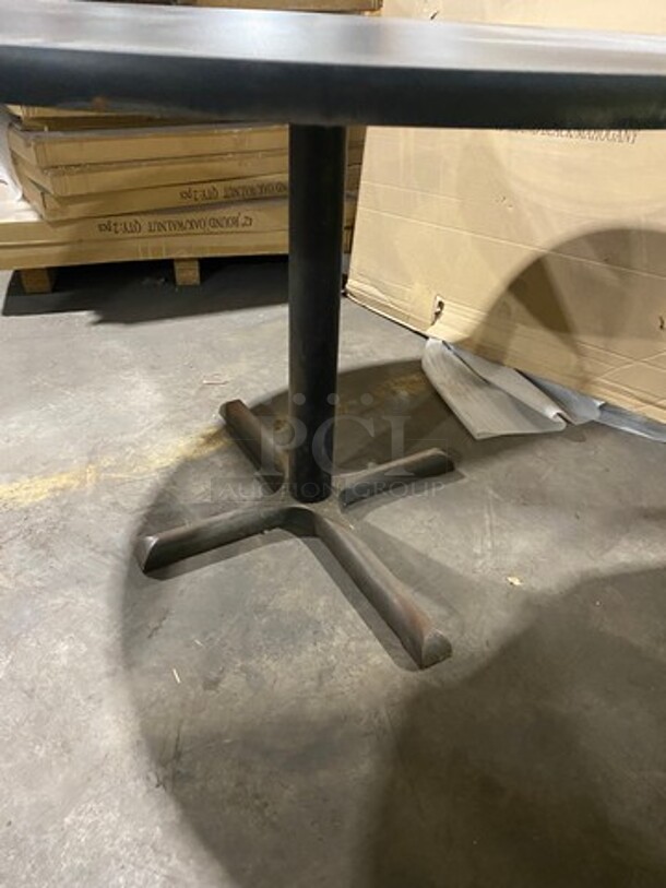IN THE BOX! G & G Commercial 48" Round Black/ Mahogany Tabletops! With Metal Base! EACH LOT MAY HAVE DIFFERENT STYLE METAL BASE! EACH BOX HAS 2 TABLETOPS! 1 BOX PER LOT NUMBER! 2x Your Bid! - Image 6 of 7
