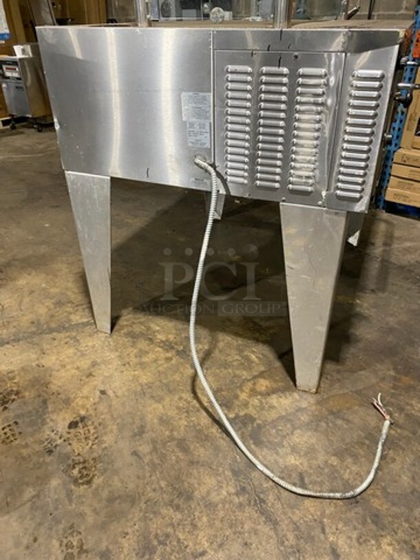 GREAT! Bakers Pride Commercial Electric Powered Single Deck Pizza Oven! All Stainless Steel! On Legs! WORKING WHEN REMOVED! 208V 3 Phase! - Image 2 of 8
